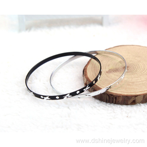 Butterfly Engraved Aluminium Alloy Bangles Jewelry For Women